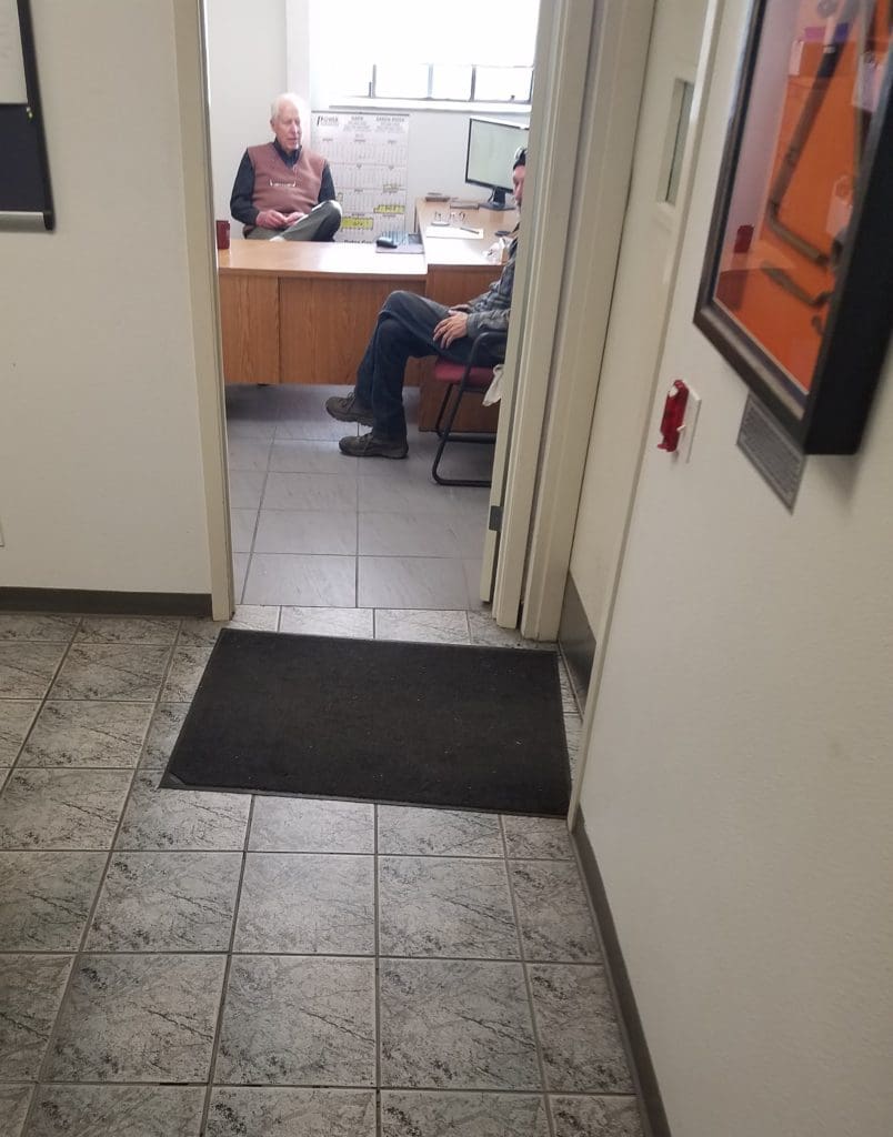 John Lennox Retires from Blentech | John in his office