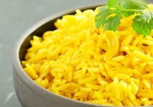 Vegetarian rice with curry and cashew nuts. Vegetarian rice with curry and cashew nuts.